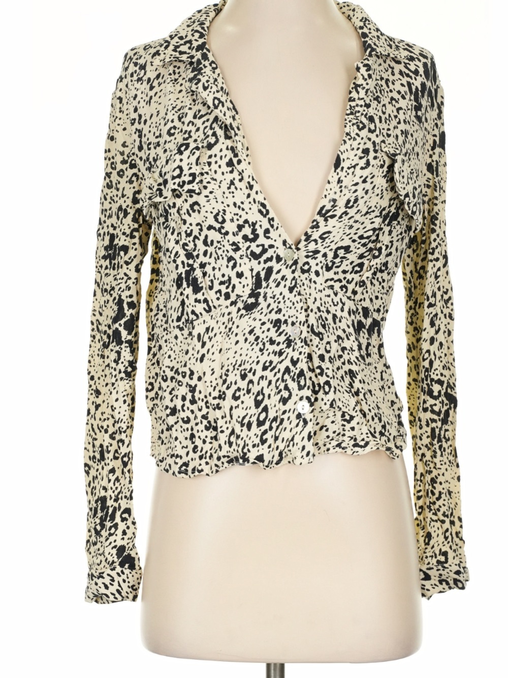 Zara TRF animal print blouse